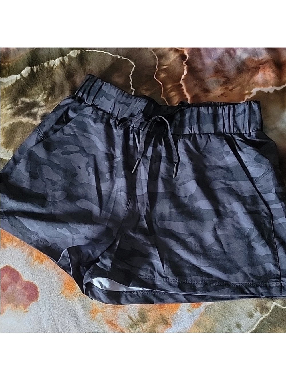 Kyodan Black Camouflage Athletic Shorts with Drawstring